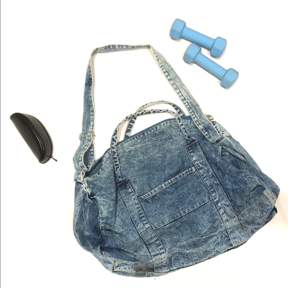 Vintage Denim Jeans Gym Sports Duffel Bag